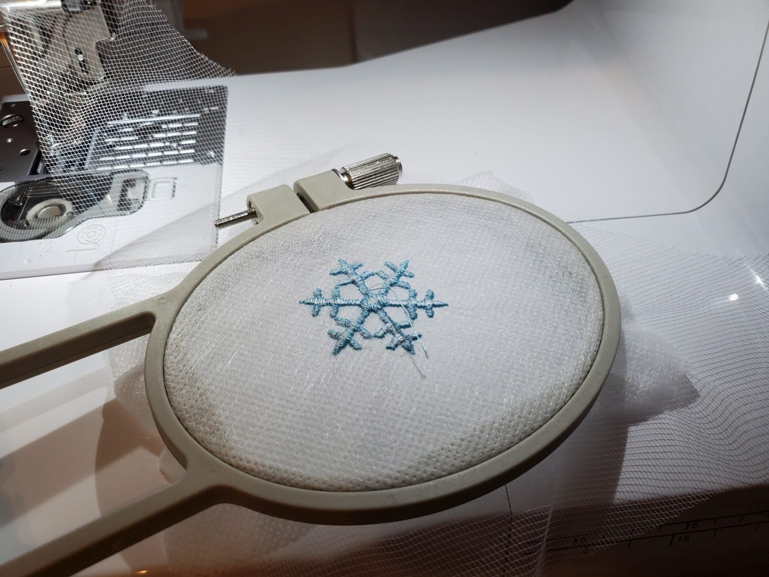 How To Do Machine Embroidery On Tulle Fabric Tutorial