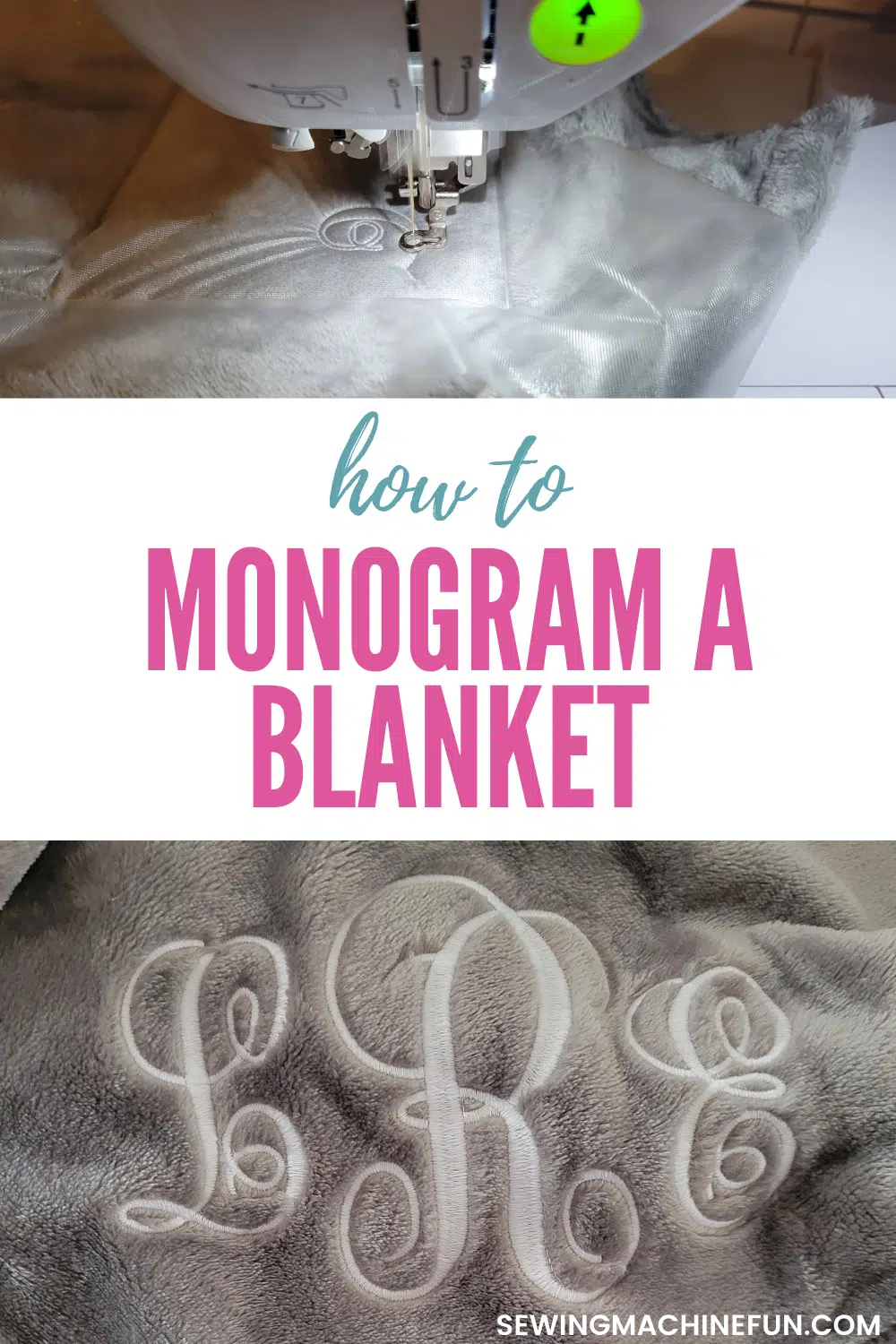 how to embroider a name on a blanket