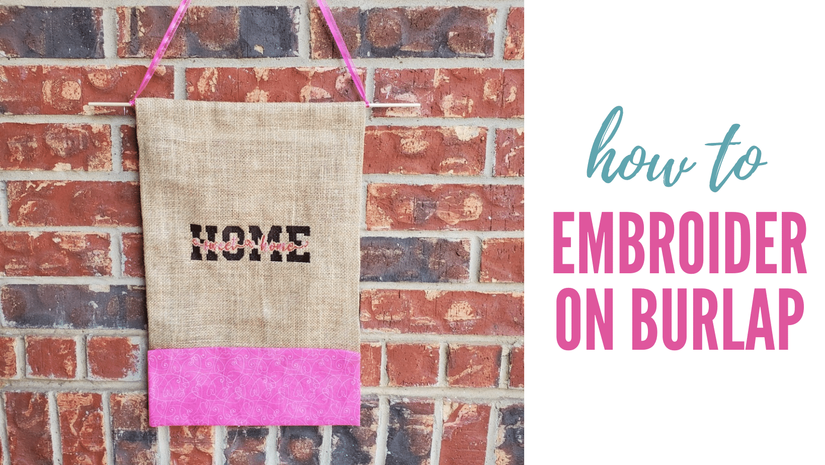 Embroidery On Burlap Tutorial Easy Peasy