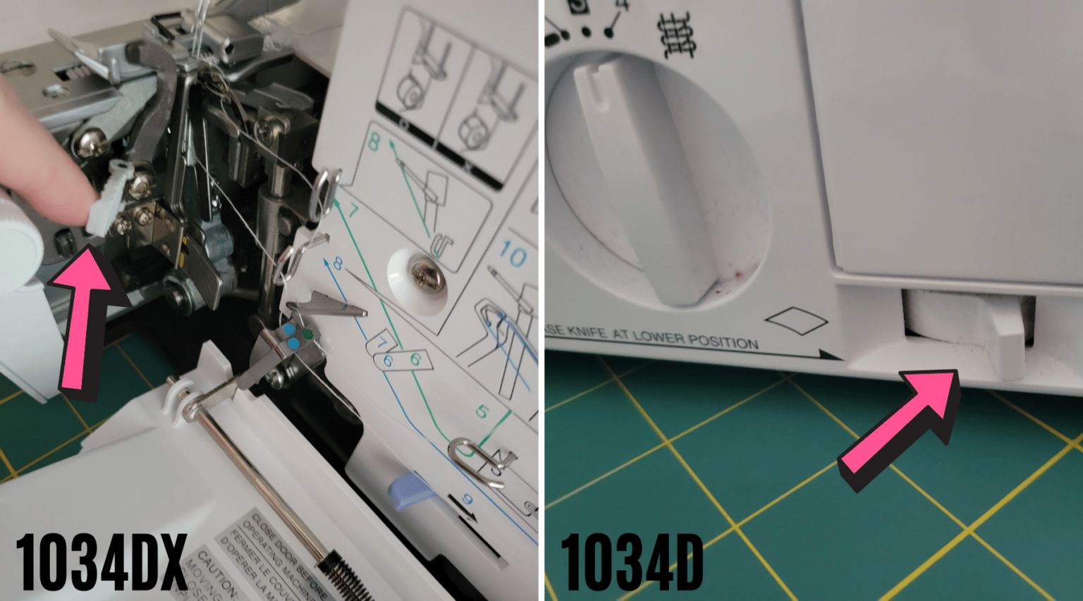 Brother 1034D Vs. 1034DX (12 Differences)