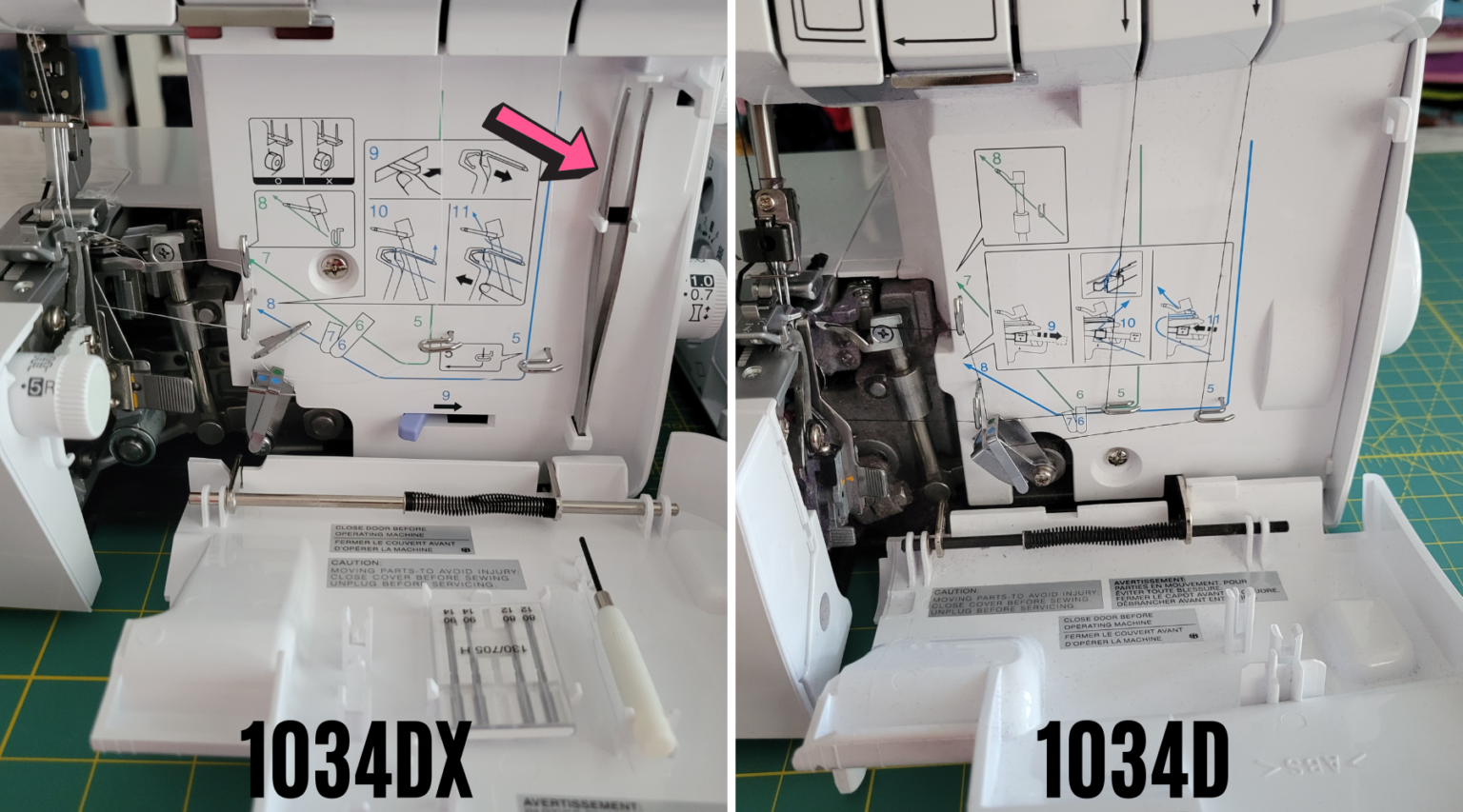 Brother 1034D Vs. 1034DX (12 Differences)