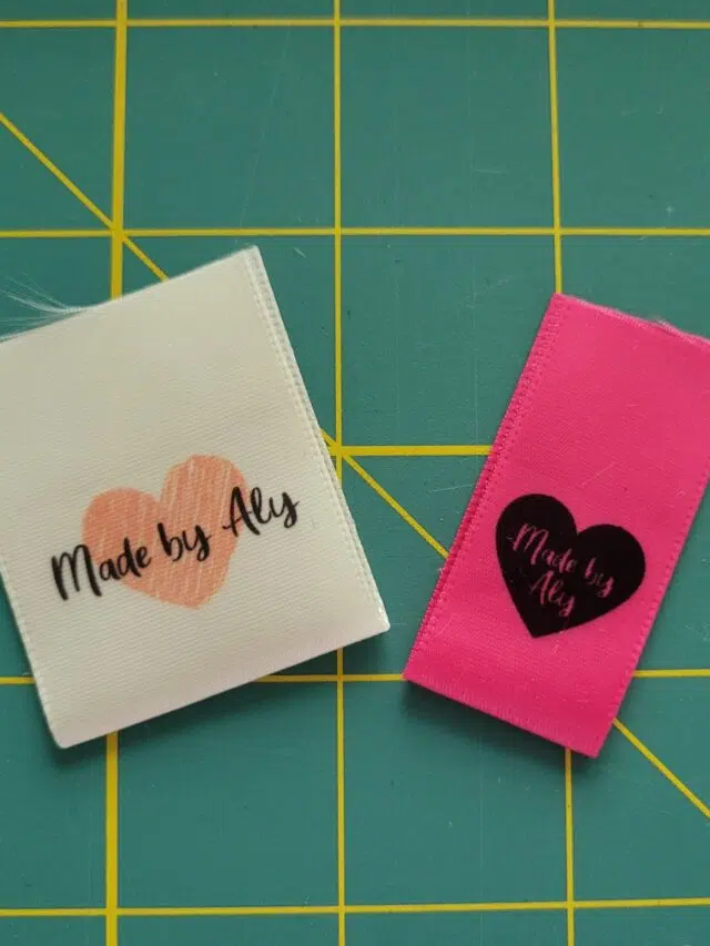 sublimation on ribbon to create clothing tags