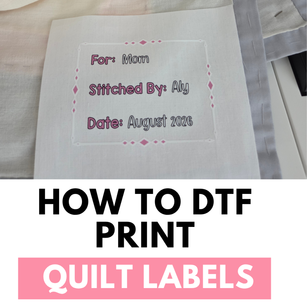 dtf printed quilt labels