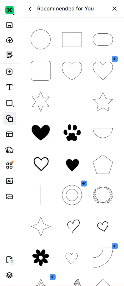 screenshot of optional design elements