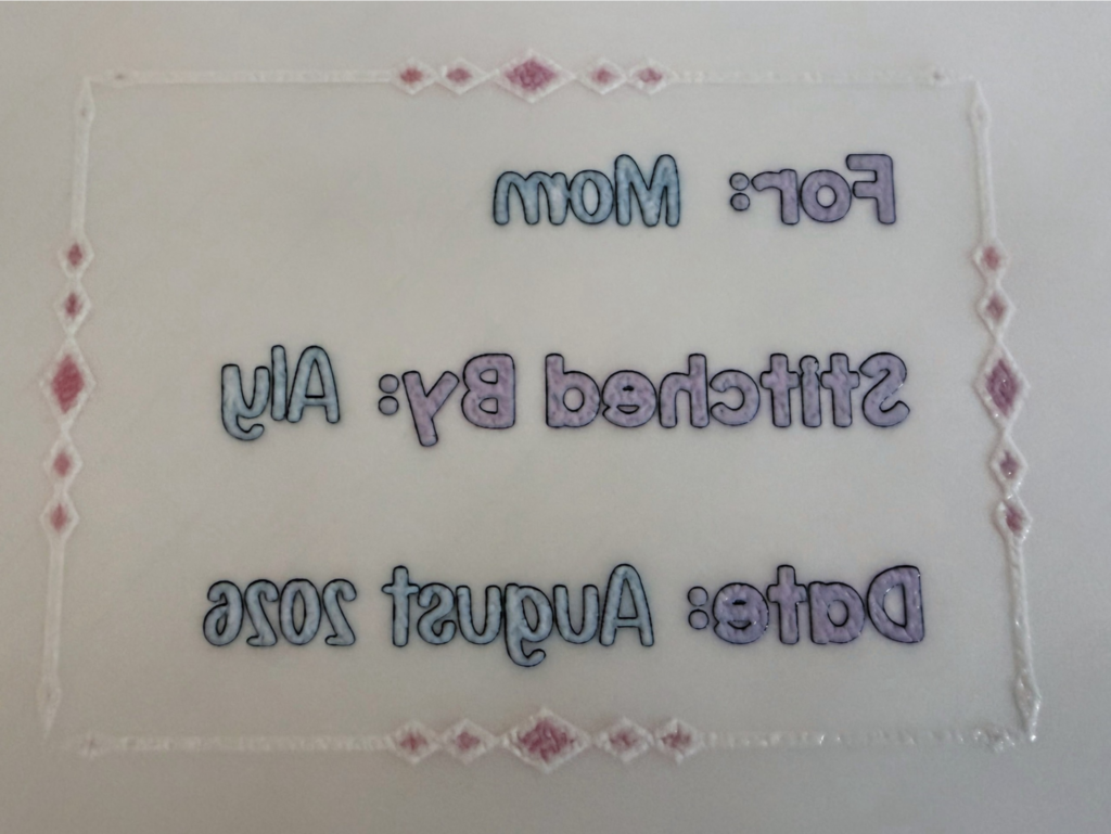 the congealed look on the back of the dtf quilt label film